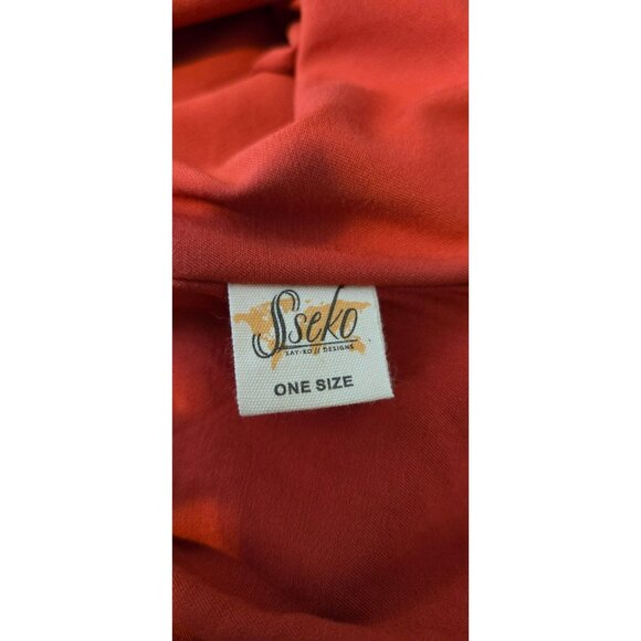 SSeko Designs Shawl Women's One Size Kimono High-Low Hem Red NWT - Picture 5 of 6